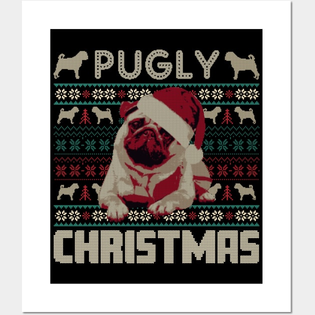 Pugly Christmas Wall Art by mia_me